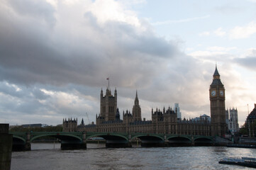 Plakat houses of parliament london uk