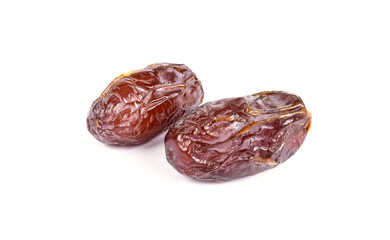 Dried dates isolated on white background