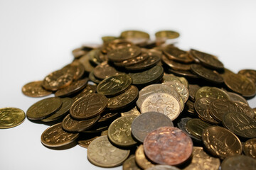 carelessly scattered trifle on a white table