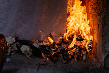 fire in thai funeral