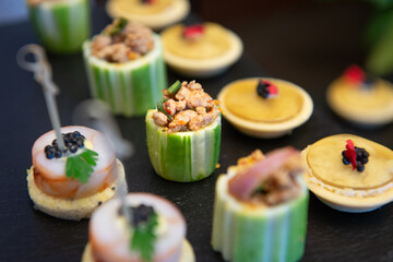 assort of canapes