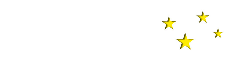  Yellow stars paper cutout hang from roof on red grunge wall