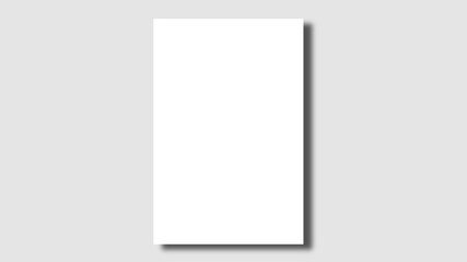 paper with shadow on  white background