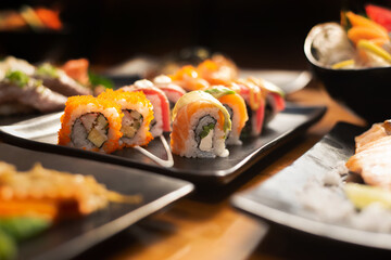 sushi maki rolls set