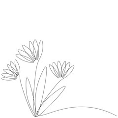 Flower silhouettes vector illustration 