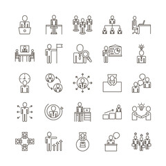 Fototapeta na wymiar bundle of business people avatars set icons