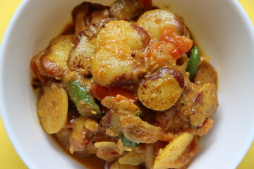 Double Beans Masala Curry, Indian Vegan dish