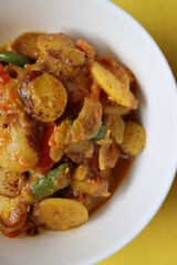 Double Beans Masala Curry, Indian Vegan dish