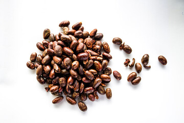 Granos de cacao tostado para elaboración de chocolate