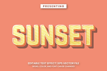 retro sunset text effect