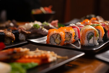 sushi maki rolls set © lmanju