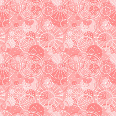 Ethnic Mandalas Seamless pattern. Tribal background with geometric ornament. Hand Drawn doodle Circles of simple geometric shapes. Vector illustration