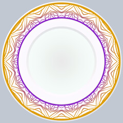 Pattern With Abstract Floral Round Ornament. Oriental Pattern. Indian, Moroccan, Mystic, Ottoman Motifs. Anti-Stress Therapy Pattern. Vector