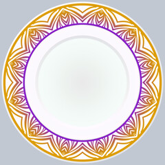 Pattern With Abstract Floral Round Ornament. Oriental Pattern. Indian, Moroccan, Mystic, Ottoman Motifs. Anti-Stress Therapy Pattern. Vector