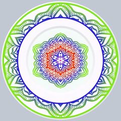 Beautiful Round Flower Mandala. Vector Illustration. For Coloring Book, Greeting Card, Invitation, Tattoo
