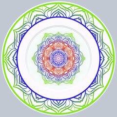 Beautiful Round Flower Mandala. Vector Illustration. For Coloring Book, Greeting Card, Invitation, Tattoo
