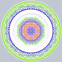 Beautiful Round Flower Mandala. Vector Illustration. For Coloring Book, Greeting Card, Invitation, Tattoo
