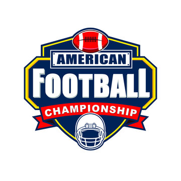 American Football Badge Logo Design Template