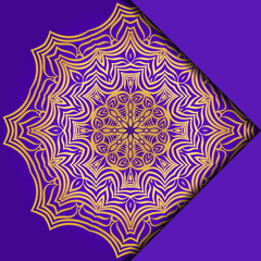 Card Template With Mandala Pattern. For Business Card, Meditation Class. Illustration. Vector