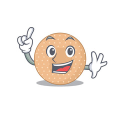 Rounded bandage caricature design style with one finger pose