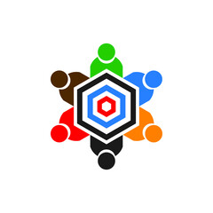 Obraz premium People Logo Icon Design Vector 