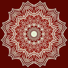 Decorative mandala flower ornament. pattern. vector. Tribal Ethnic Arabic, Indian, motif. for fashion design, wallpaper, invitation