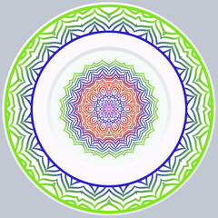 Beautiful Round Flower Mandala. Vector Illustration. For Coloring Book, Greeting Card, Invitation, Tattoo