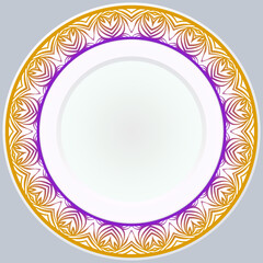 Pattern With Abstract Floral Round Ornament. Oriental Pattern. Indian, Moroccan, Mystic, Ottoman Motifs. Anti-Stress Therapy Pattern. Vector