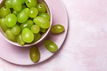 Fresh seasonal grapes in Plastic containers ready to eat To take away