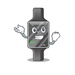 A caricature design concept of smart watch with happy face