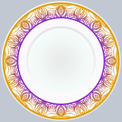 Pattern With Abstract Floral Round Ornament. Oriental Pattern. Indian, Moroccan, Mystic, Ottoman Motifs. Anti-Stress Therapy Pattern. Vector