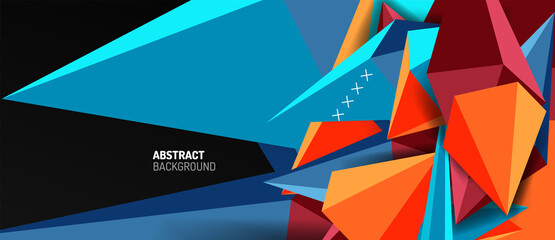 Trendy simple triangle abstract background, dynamic motion concept. Vector Illustration For Wallpaper, Banner, Background, Card, Book Illustration, landing page