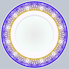 Round Ornament. Vector Illustration. For Modern Interiors Design, Wallpaper.