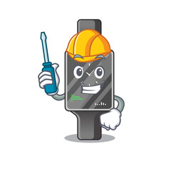 caricature design style of smart watch worked as an automotive