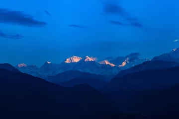 Photo sur Plexiglas Kangchenjunga Kangchenjunga close up view from Pelling in Sikkim, India. Kangchenjunga is the third highest mountain in the world.