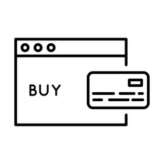 template with credit card payment online line style