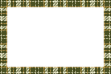 Vintage frame vector. Scottish border pattern retro style. Tartan plaid ornament.