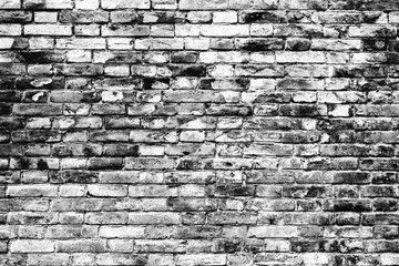 Fototapeta premium Abstract old white brick wall textured background