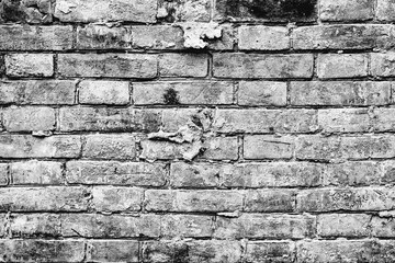 Abstract old white brick wall textured background