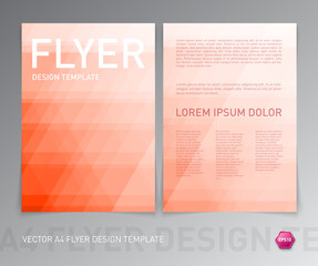 Fototapeta premium Flyer design template with geometric pattern. leaflet, brochure, print page, banner, cover, poster
