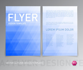 Flyer design template with geometric pattern. leaflet, brochure, print page, banner, cover, poster