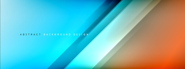 Motion concept neon shiny lines on liquid color gradients abstract backgrounds. Dynamic shadows and lights templates for text