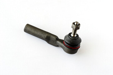 Tie rod end or ball joint on white background.