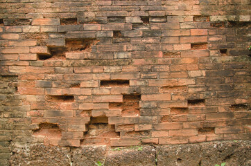 Pattern of decayed brick wall texture