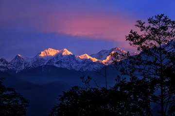 Foto op Plexiglas Kangchenjunga Kangchenjunga close up view from Pelling in Sikkim, India.