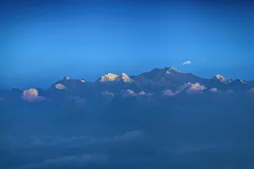 Photo sur Plexiglas Kangchenjunga Kangchenjunga mountain range. view from Tiger Hill, Darjeeling, west bengal, India.