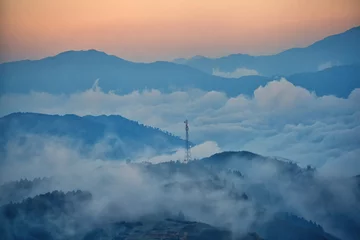 Photo sur Plexiglas Kangchenjunga Kangchenjunga mountain range. view from Tiger Hill, Darjeeling, west bengal, India.