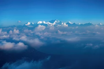 Cercles muraux Kangchenjunga Kangchenjunga mountain range. view from Tiger Hill, Darjeeling, west bengal, India.