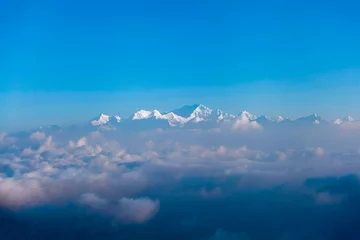 Cercles muraux Kangchenjunga Chaîne de montagnes du Kangchenjunga. vue depuis Tiger Hill, Darjeeling, Bengale occidental, Inde.
