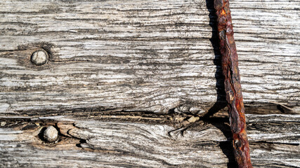 Textura de madera vieja con óxido © Raul